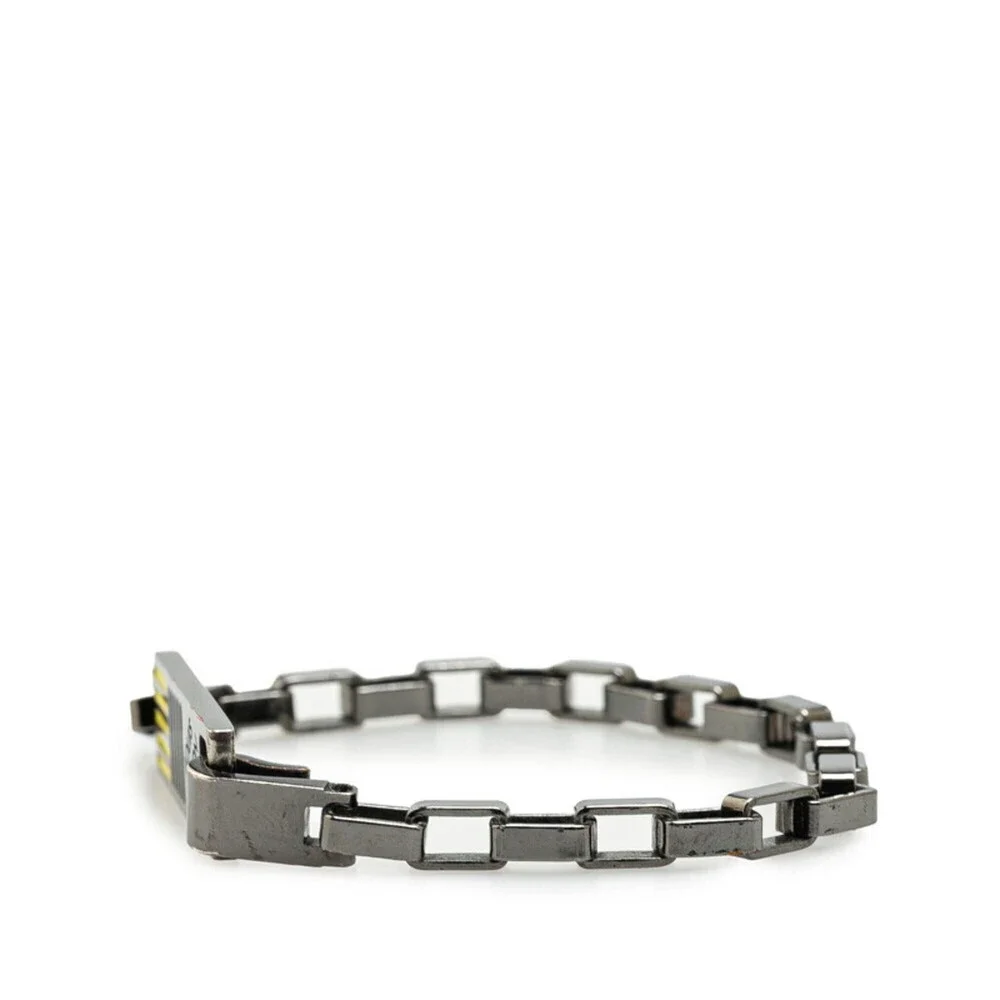 LOUIS VUITTON Silver Damier Charm Bracelet